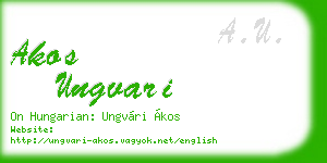 akos ungvari business card